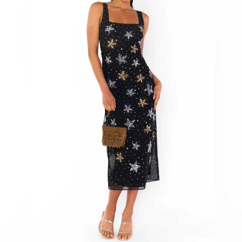 Show Me Your Mumu Sequins Sleveless Stassi Midi Dress size S